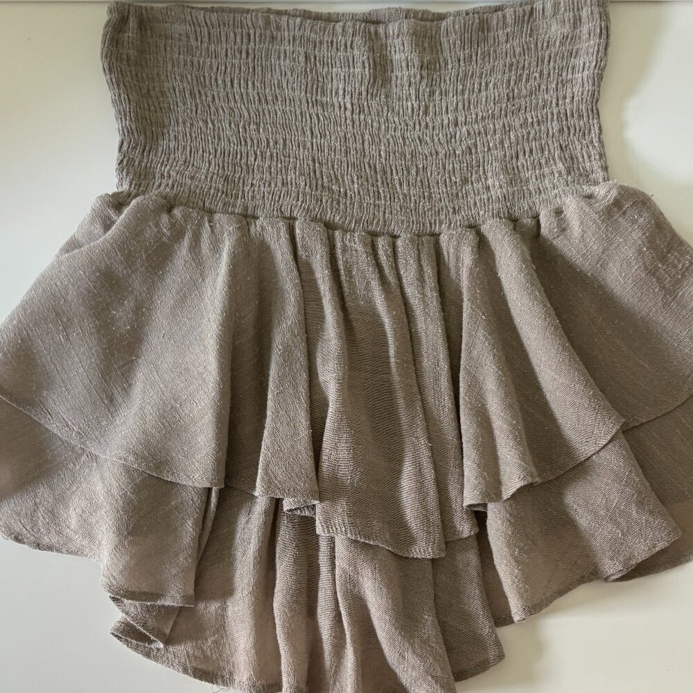 Army Green Adika Flowy Skirt